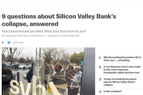 The Collapse of Silicon Valley Bank and Its Impact on the Tech Industry