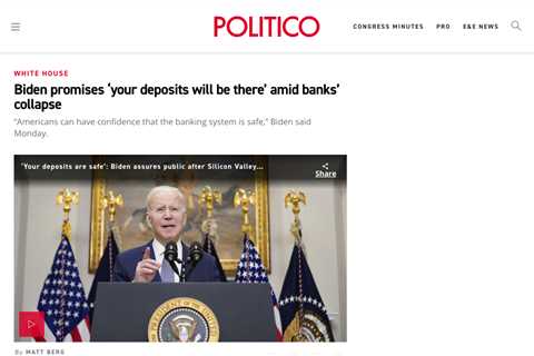 Biden Reassures Americans That Banking System is Safe and Deposits Protected